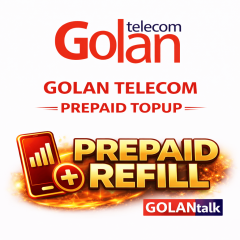TopUp Golan Telecom Prepaid SIM Online > Recharge Golan SIM